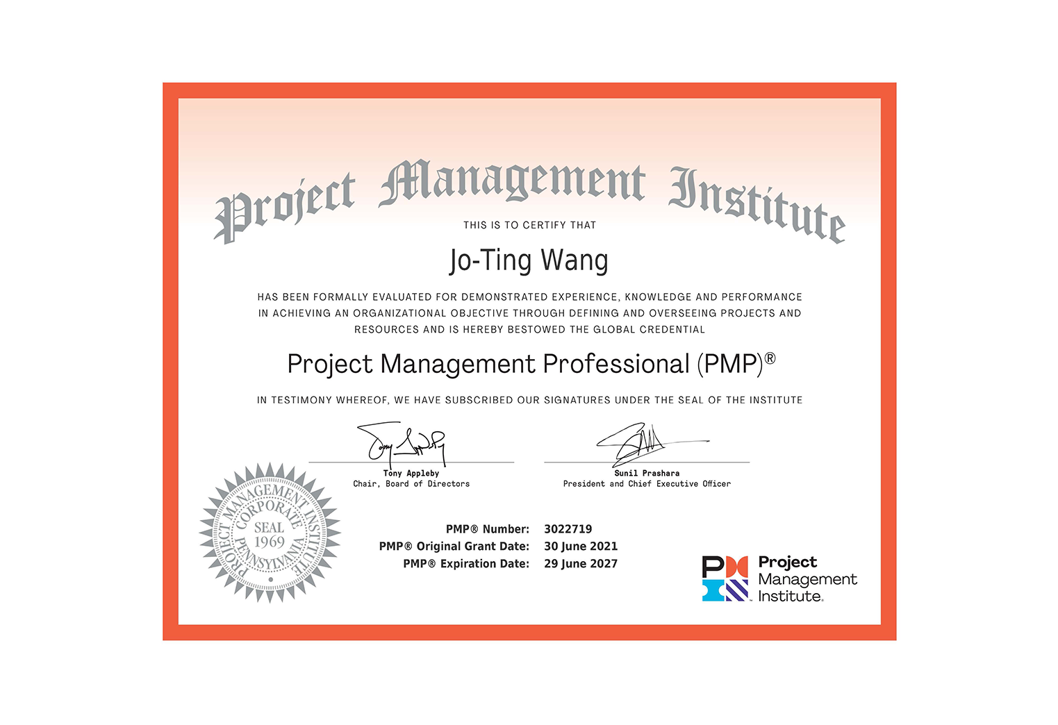 專案管理師（PMP®）認證